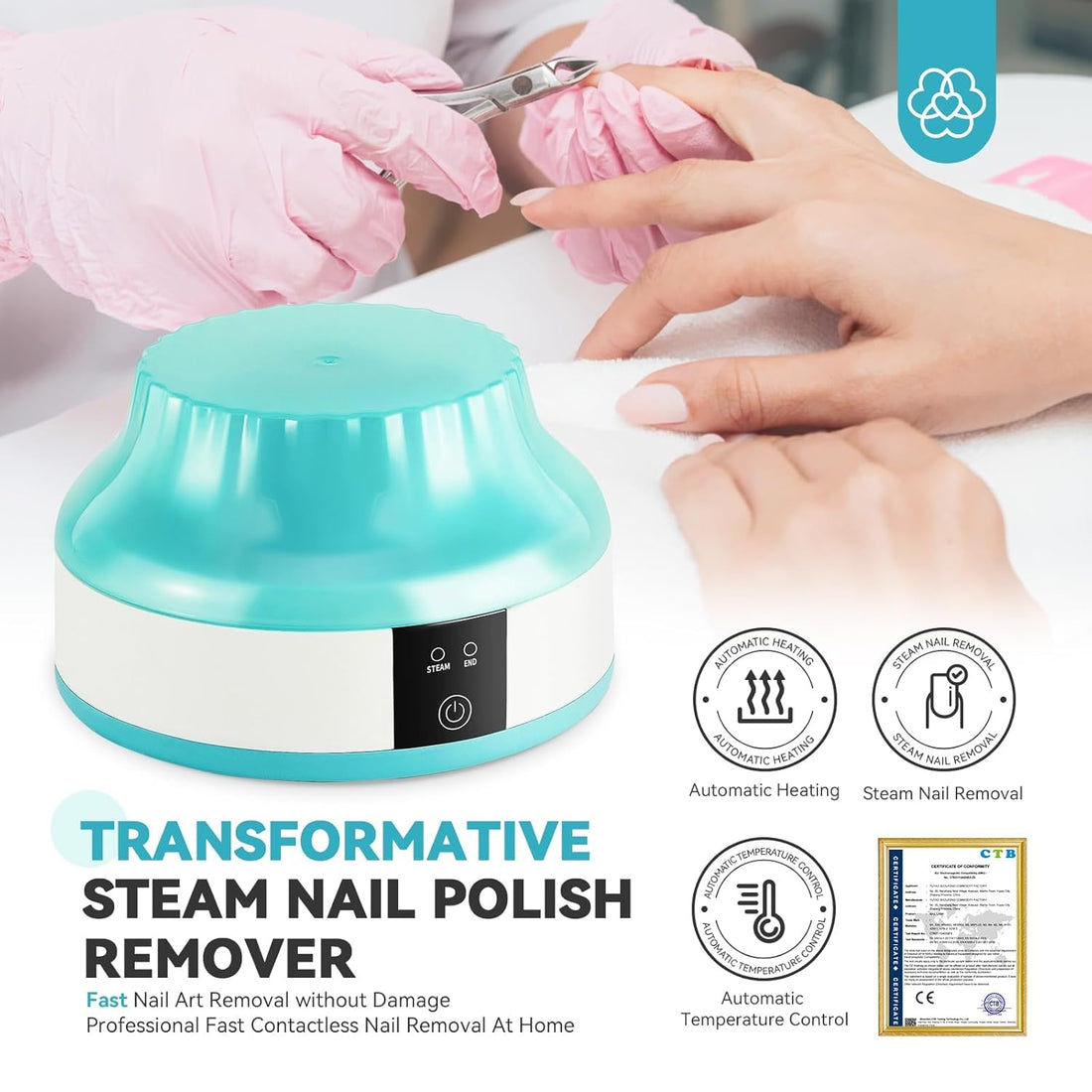 UV-Steam Nail Gel Removal Tool